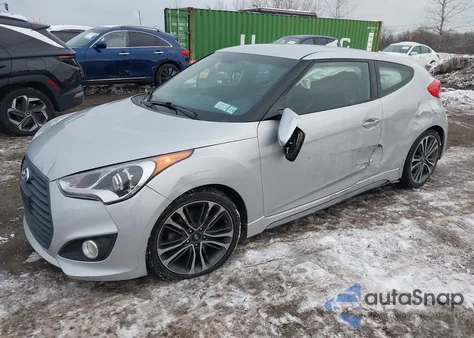 2016 Hyundai Veloster Turbo из США, поврежденный, VIN KMHTC6AE6GU250049